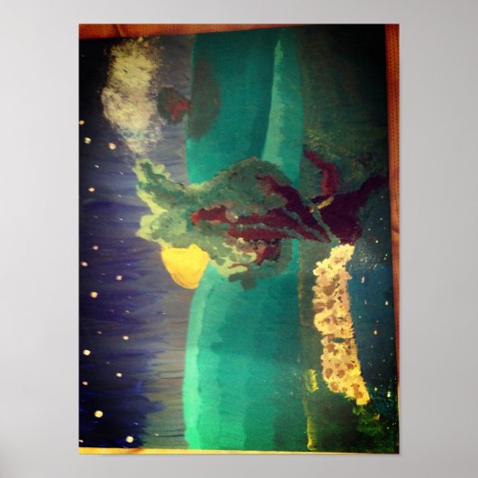 "Ich bin einsam als Cloud gegangen" Poster (Vorne)