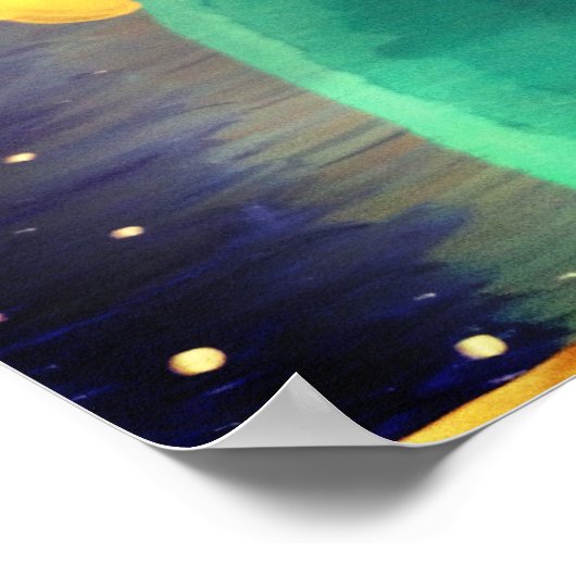 "Ich bin einsam als Cloud gegangen" Poster (Ecke)