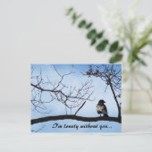 "Ich bin einsam ohne dich..." Postkarte (Stehend Vorderseite)