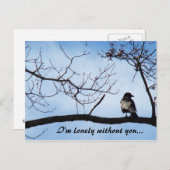 "Ich bin einsam ohne dich..." Postkarte (Vorne/Hinten)