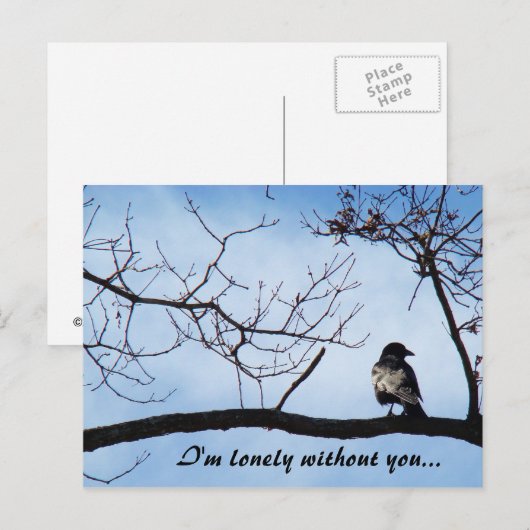 "Ich bin einsam ohne dich..." Postkarte (Vorne/Hinten)