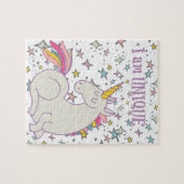 Ich bin EINZIGARTIG - Einhorn-Entwurfs-Puzzlespiel Puzzle (Horizontal)