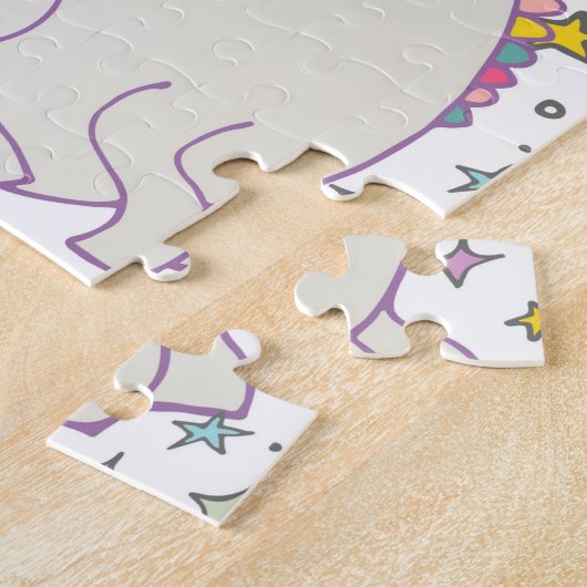 Ich bin EINZIGARTIG - Einhorn-Entwurfs-Puzzlespiel Puzzle (Seite)