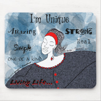 Ich bin einzigartig, fantastisch, stark, einfach mousepad