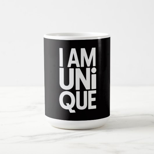 Ich bin einzigartig kaffeetasse (Mittel)