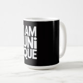 Ich bin einzigartig kaffeetasse (VorderseiteRechts)