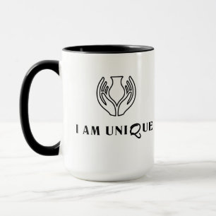 ICH BIN EINZIGARTIG Minimalistisch Tasse