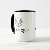 ICH BIN EINZIGARTIG Minimalistisch Tasse (Vorderseite Links)