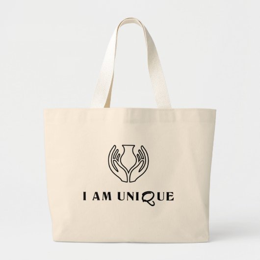 ICH BIN EINZIGARTIG Minimalistische Tragetasche (Vorne)