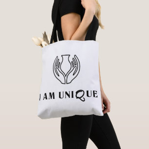 ICH BIN EINZIGARTIG Minimalistische Tragetasche Tasche