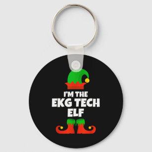Ich bin Ekg Tech Elf Familie Pyjama Weihnachten El Schlüsselanhänger