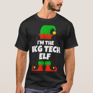 Ich bin Ekg Tech Elf Familie Pyjama Weihnachten El T-Shirt