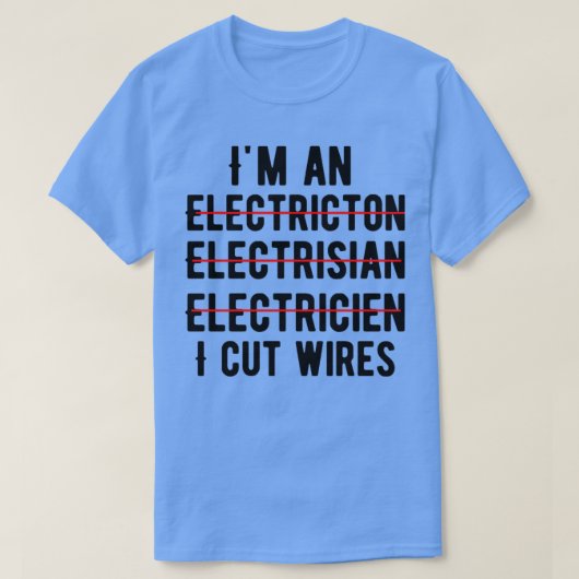 Ich bin Elektriker T-Shirt (Design vorne)