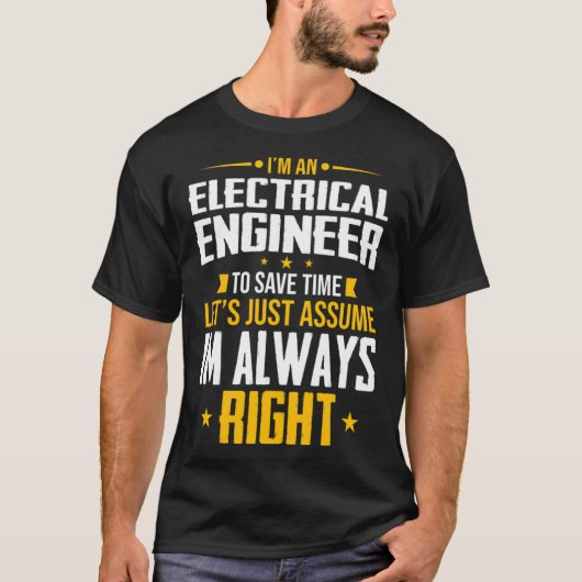 Ich bin Elektroingenieur, um Zeitelektrik Retten T-Shirt (Vorderseite)