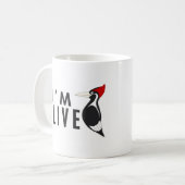 Ich bin - Elfenbein berechneter Specht lebendig Kaffeetasse (Vorderseite Links)