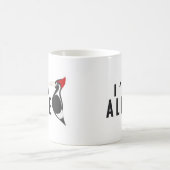 Ich bin - Elfenbein berechneter Specht lebendig Kaffeetasse (Mittel)