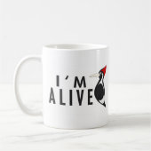 Ich bin - Elfenbein berechneter Specht lebendig Kaffeetasse (Links)