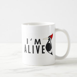 Ich bin - Elfenbein berechneter Specht lebendig Kaffeetasse
