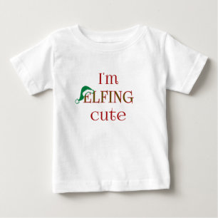 Ich bin Elfing niedlicher Spaß-Feiertags-T - Shir Baby T-shirt