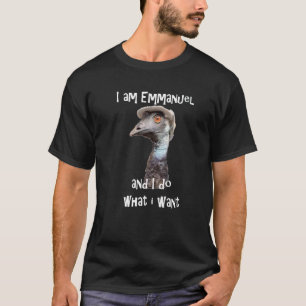 Ich bin Emmanuel und tue, was ich Viral Emu Graph T-Shirt