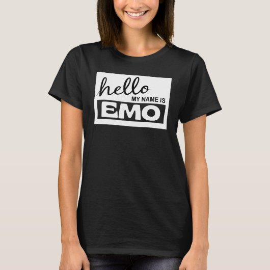 Ich bin Emo Hallo Im Emo so, was Elder Emo es war T-Shirt (Vorderseite)
