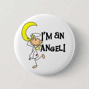 Ich bin Engel T-Shirts und Geschenke Button