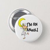 Ich bin Engel T-Shirts und Geschenke Button (Vorne & Hinten)