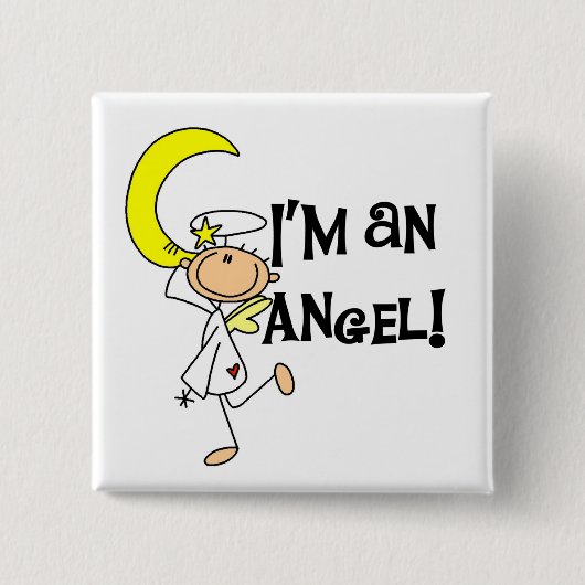 Ich bin Engel T-Shirts und Geschenke Button (Vorderseite)
