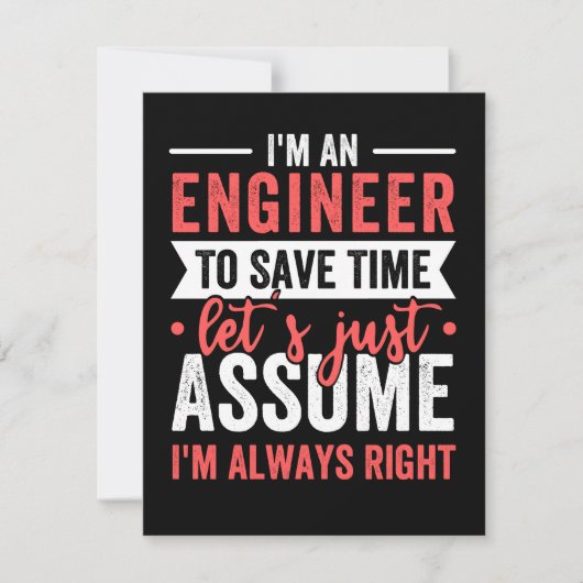 Ich bin ENGINEER, um die Zeit Retten, nehmen wir e Save The Date (Vorderseite)