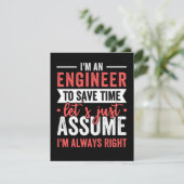 Ich bin ENGINEER, um die Zeit Retten, nehmen wir e Save The Date (Stehend Vorderseite)