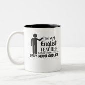 Ich bin Englischlehrerin, genau wie ein normaler L Zweifarbige Tasse (Links)