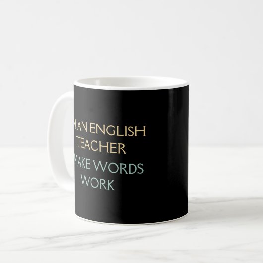 Ich bin Englischlehrerin | Geschenk für Englischle Kaffeetasse (Vorderseite Links)