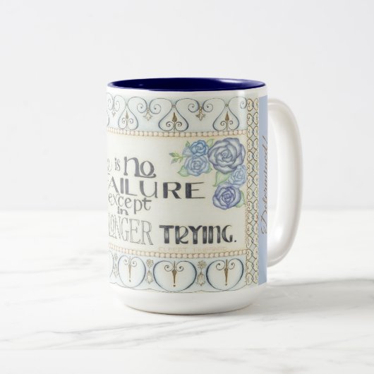 Ich bin entschlossen! - Es gibt keinen Ausfall der Zweifarbige Tasse (VorderseiteRechts)