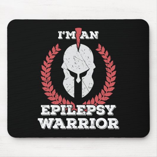 Ich bin Epilepsie-Krieger-Epilepsie-Bewusstsein Mousepad (Vorne)