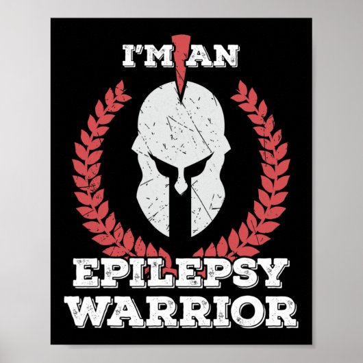 Ich bin Epilepsie-Krieger-Epilepsie-Bewusstsein Poster (Vorne)