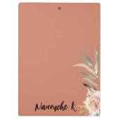 Ich bin erfolgreich an der Blumengrenze Klemmbrett (Rückseite)