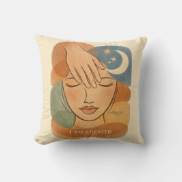 Ich bin erschaffen - Boho modernes Design Kissen