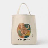 ICH BIN ERSCHAFFEN - Genesis-Inspiration Tragetasche (Rückseite)