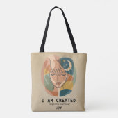Ich bin erschaffen - Schöpferhand Tasche (Rückseite)