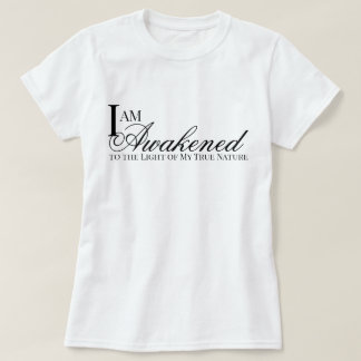 "Ich bin erwacht" ästhetische Metta-Gebetsaffirmat T-Shirt