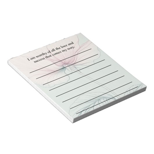 Ich bin es wert.. notizblock (angewinkelt)