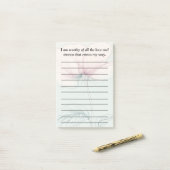 Ich bin es wert.. post-it klebezettel (Auf Schreibtisch)