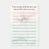 Ich bin es wert.. post-it klebezettel (Vorderseite)