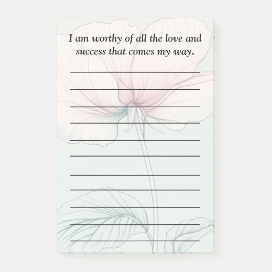 Ich bin es wert.. post-it klebezettel (Vorderseite)