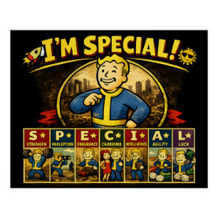 Ich bin etwas Besonderes Fallout-inspirierte Sta Poster
