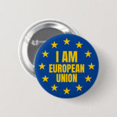 ICH BIN EUROPÄISCHE GEWERKSCHAFT BUTTON (Vorne & Hinten)