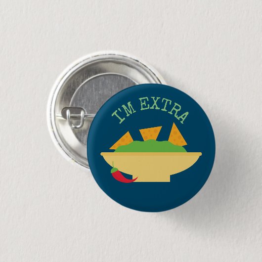"Ich bin Extra" Guacamole Button (Vorne & Hinten)