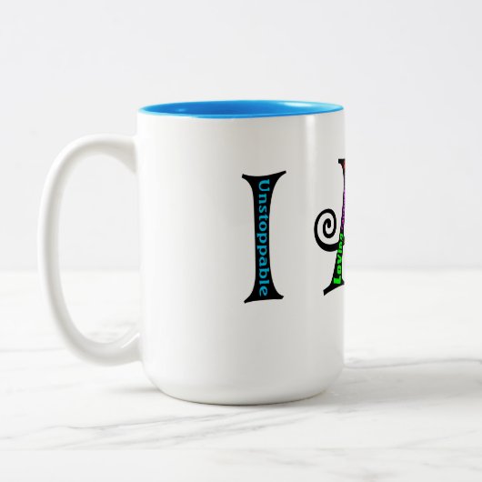 ICH BIN extravagant zwei Töne Tasse (Links)