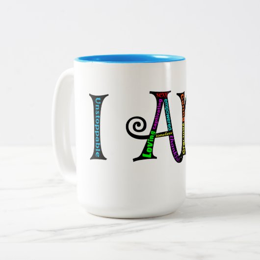 ICH BIN extravagant zwei Töne Tasse (Vorderseite Links)