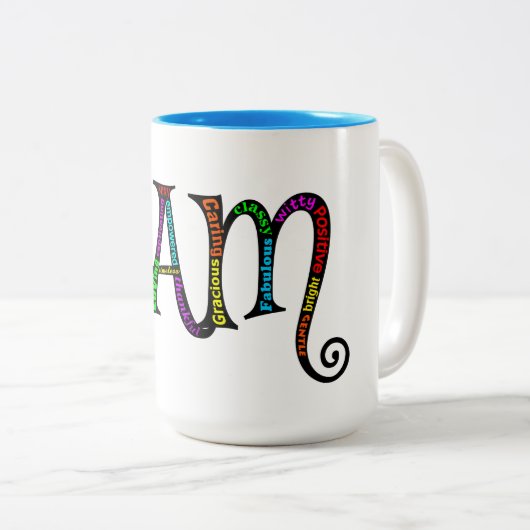 ICH BIN extravagant zwei Töne Tasse (VorderseiteRechts)